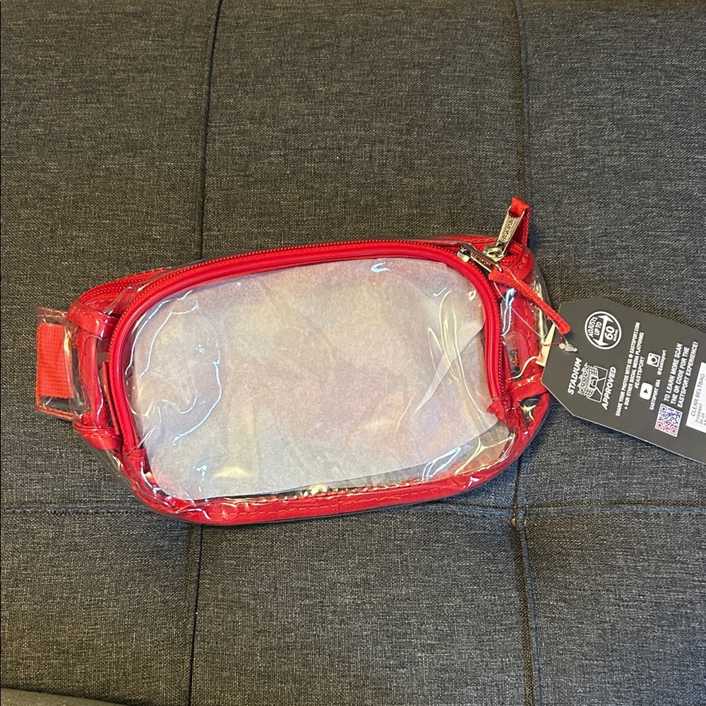 Clear Red Fanny Pack